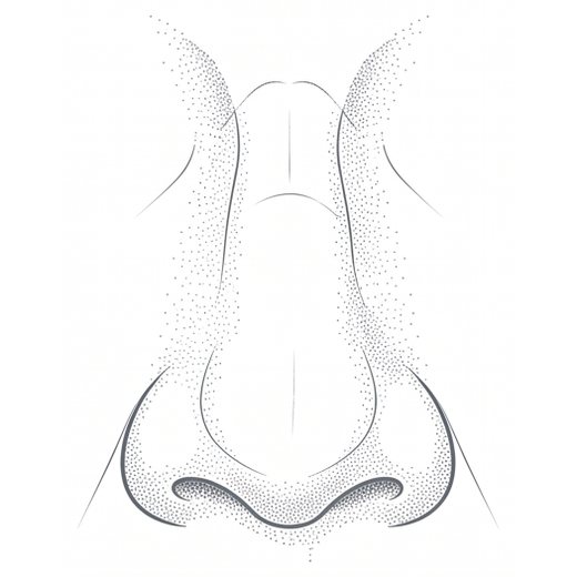 Ilustração anatômica — estreitamento de dorso, situação inicial